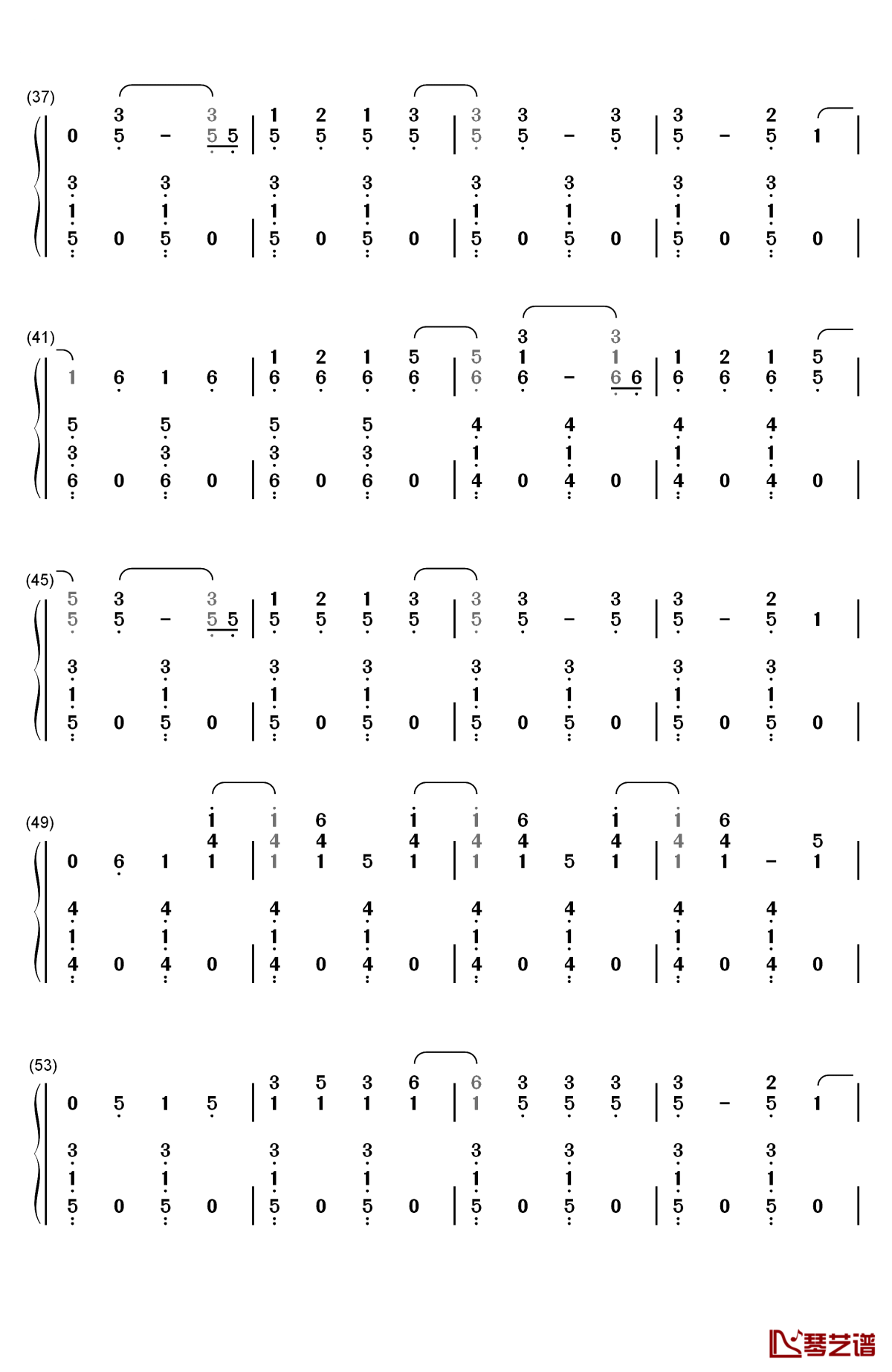 the scientist钢琴简谱-数字双手-coldplay3