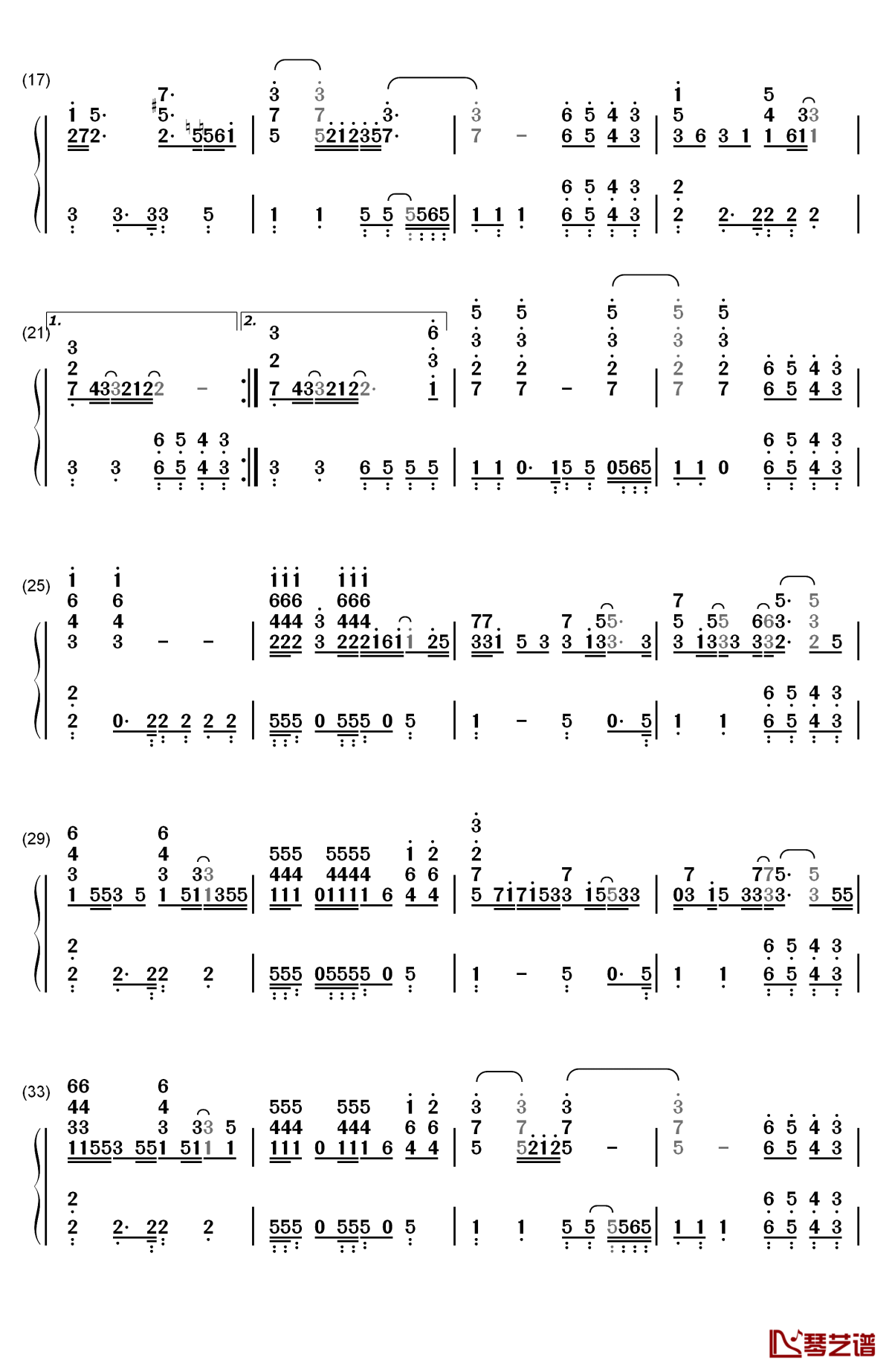 you don't know my name钢琴简谱-数字双手-alicia keys2