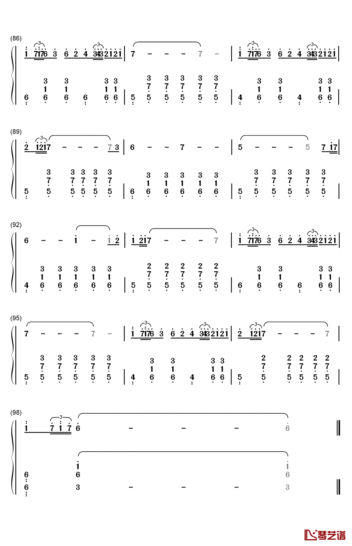 the whole truth钢琴简谱-数字双手-carlos cipa6