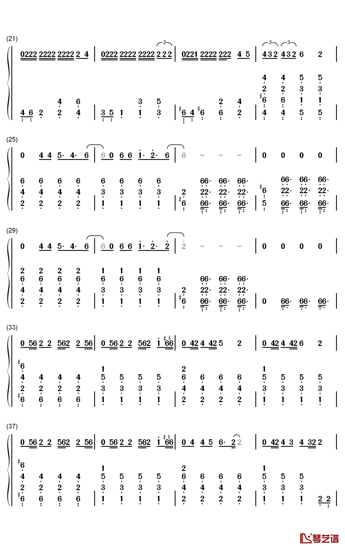 never surrender钢琴简谱-数字双手-r1se2