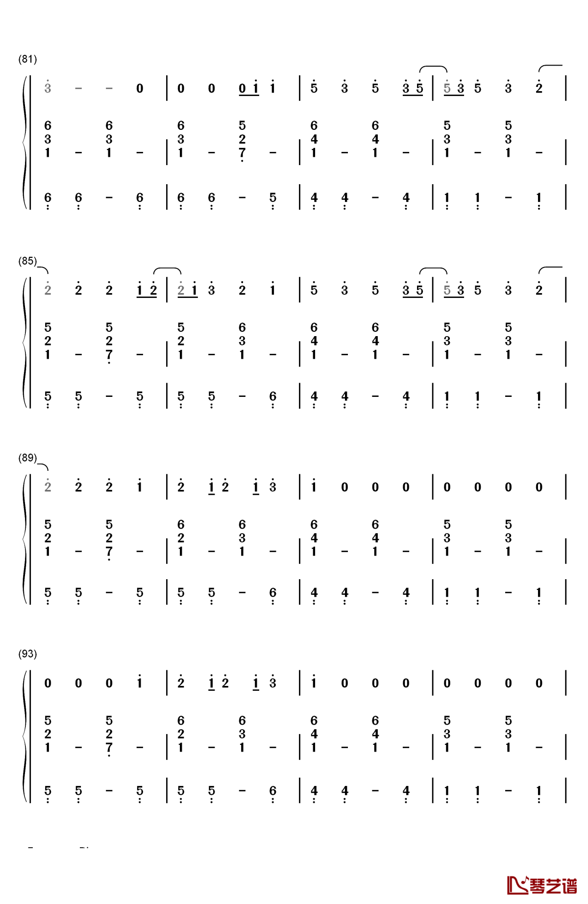 this is gospel钢琴简谱-数字双手-panic! at the disco6