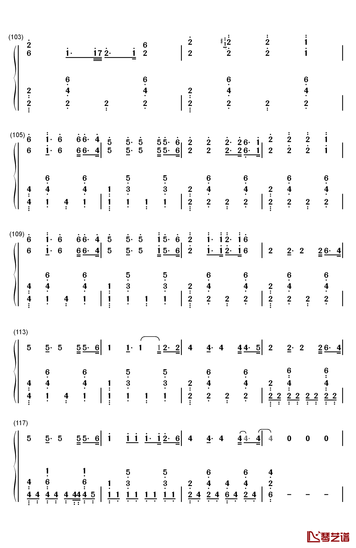 frontier钢琴简谱-数字双手-cargo7