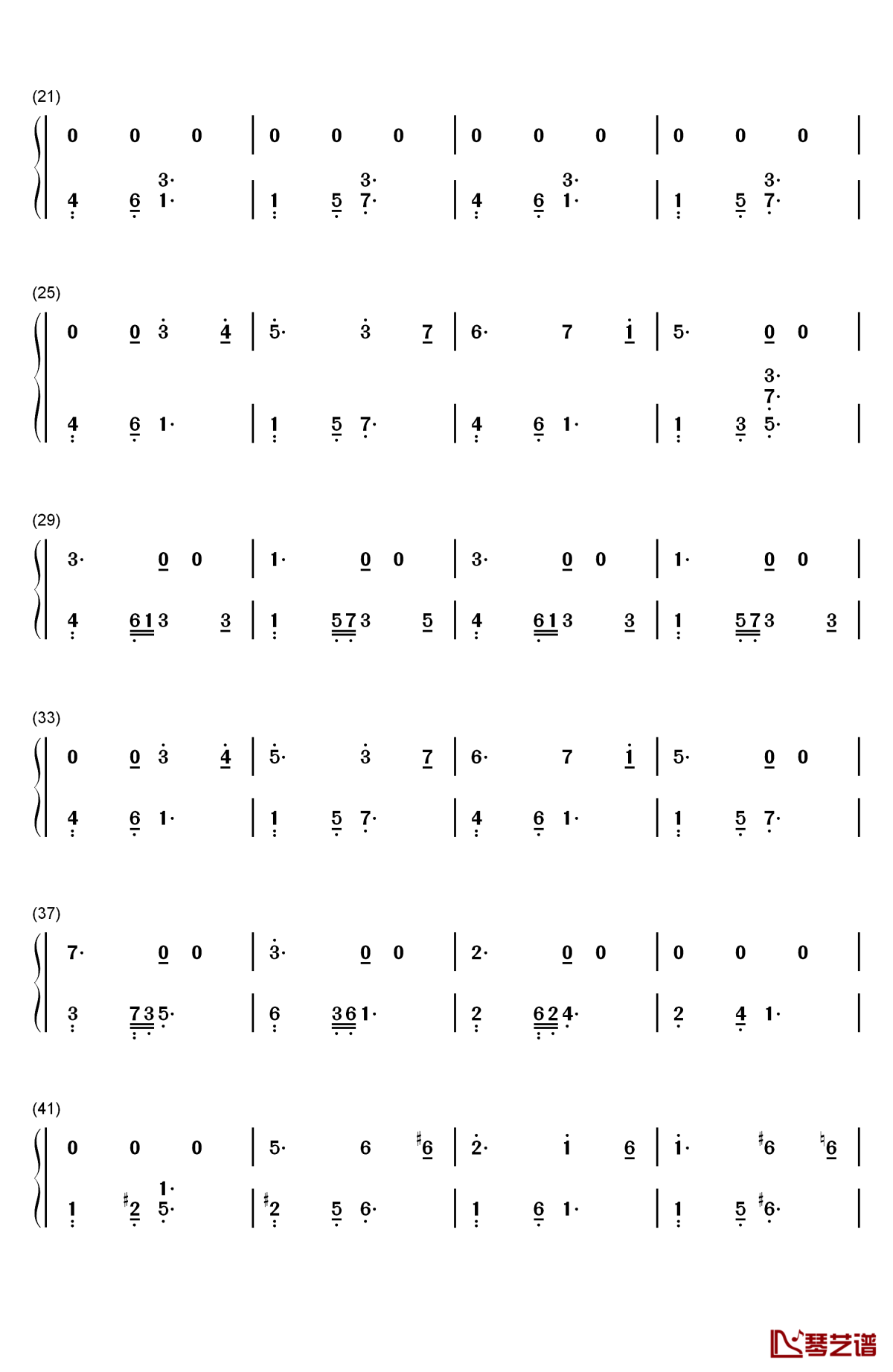 gymnopedie variation钢琴简谱-数字双手-erik satie2