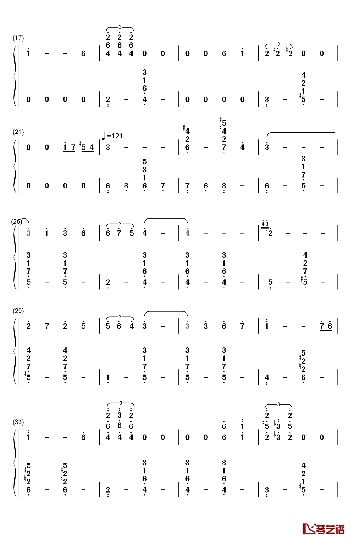 ballade钢琴简谱-数字双手-久石让2