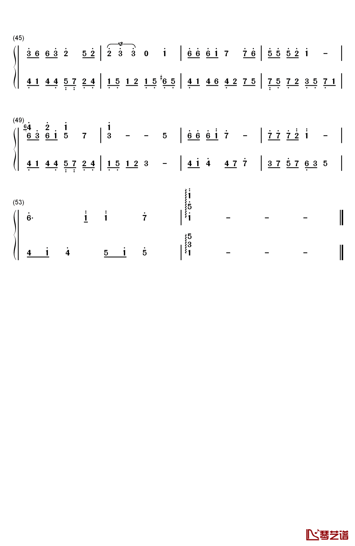 瞬间的永恒钢琴简谱-数字双手-赵海洋3