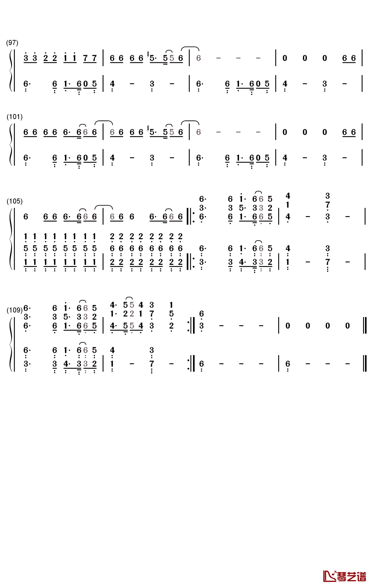 seven nation army钢琴简谱-数字双手-the white stripes5