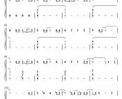 フリージア钢琴简谱-数字双手-uru