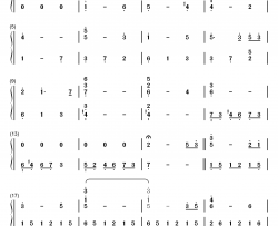 世界的约定钢琴简谱-数字双手-倍赏千恵子