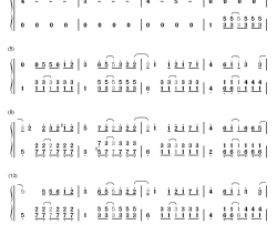 小手拉大手钢琴简谱-数字双手-梁静茹