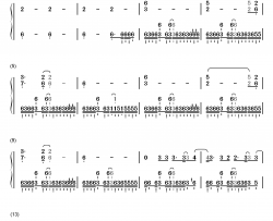 one reason钢琴简谱-数字双手-fade