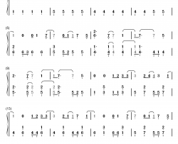 glamorous sky钢琴简谱-数字双手-中岛美嘉