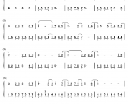 约定钢琴简谱-数字双手-李闰珉