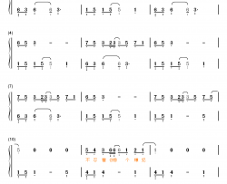 就这样钢琴简谱-数字双手-李荣浩