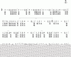 我要你简谱-老狼演唱-电影《驴得水》主题曲