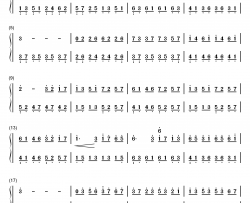 自由的生活钢琴简谱-数字双手-克莱德曼