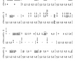 北国之春钢琴简谱-数字双手-邓丽君