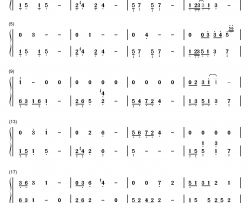 小幸运钢琴简谱-数字双手-田馥甄