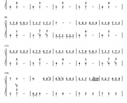 巴哈钢琴简谱-数字双手-林仁建