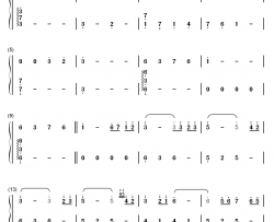 慕情钢琴简谱-数字双手-和田熏