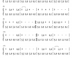 但愿人长久钢琴简谱-数字双手-邓丽君