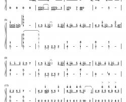 帰るから钢琴简谱-数字双手-blue drops