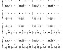 sky钢琴简谱-数字双手-猎豹移动公司