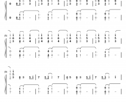 漂亮面对钢琴简谱-数字双手-洛天依