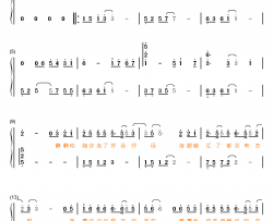 断点钢琴简谱-数字双手-张敬轩