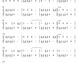 悲運の巫女桔梗钢琴简谱-数字双手-和田熏