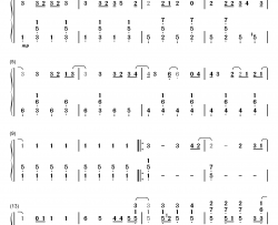 the show钢琴简谱-数字双手-lenka