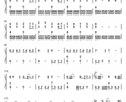 剑心钢琴简谱-数字双手-张杰