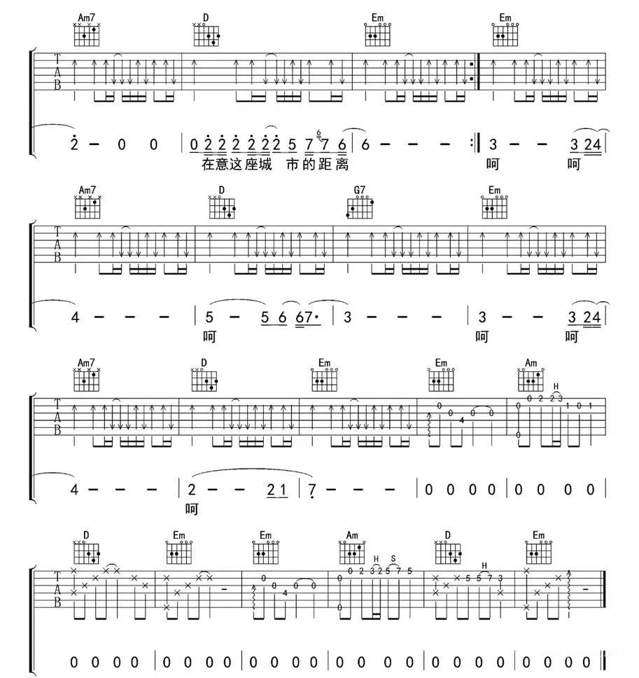陈楚生《有没有人告诉你》吉他谱-g调1