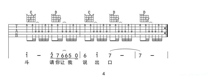 曾沛慈《够爱》吉他谱-c调1