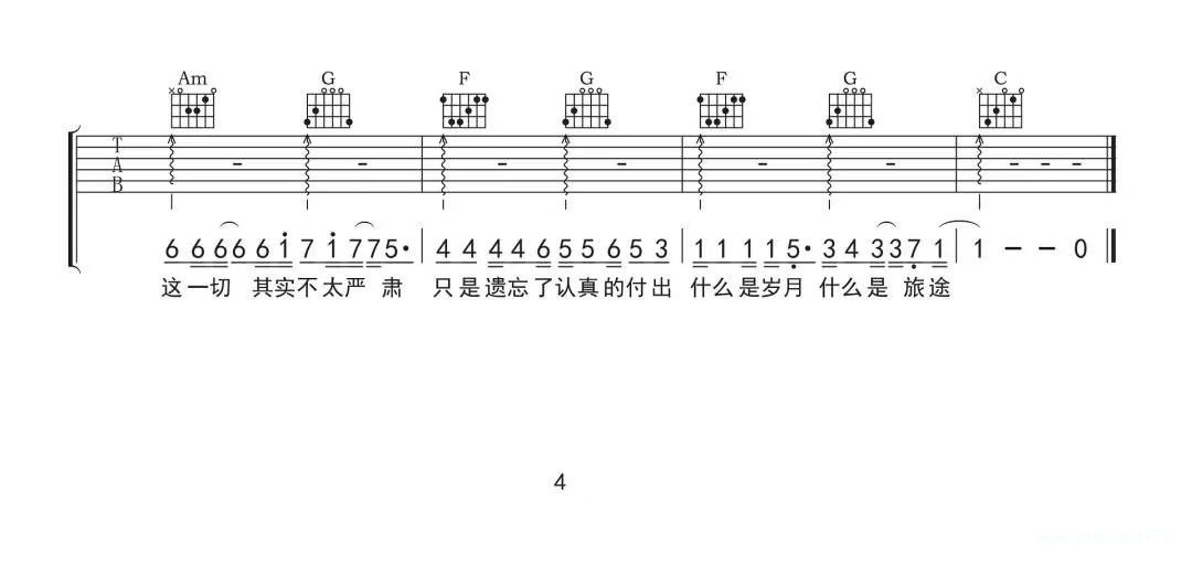 告五人 《运气来得若有似无》吉他谱-c调1